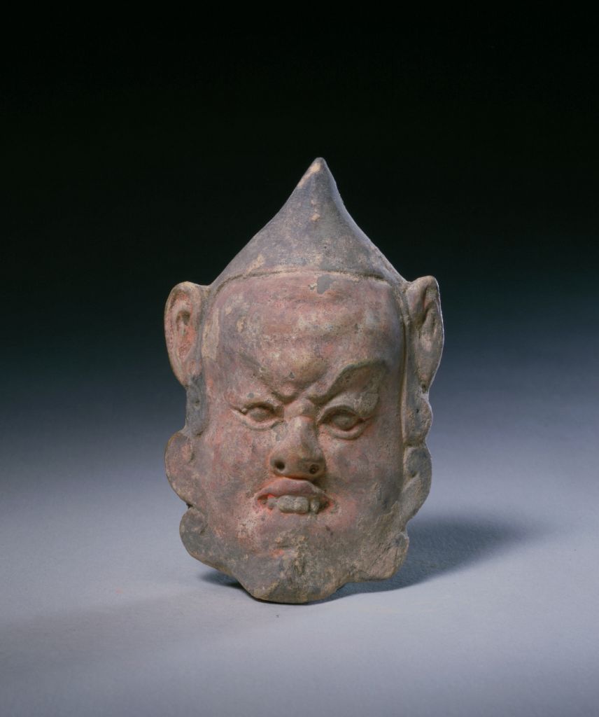 图片[1]-Ceramic painted warrior mask-China Archive